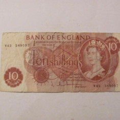 CY - 10 shillings 1963 Marea Britanie / semnatura (mai rara) J. Q. Hollom