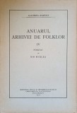 ANUARUL ARHIVEI DE FOLKLOR VOL.IV-PUBLICAT DE ION MUSLEA