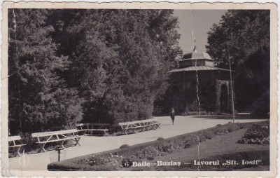 Baile Buzias Izvorul Sft. Iosif CP circulata 1936 foto