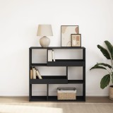 VidaXL Bibliotecă/Separator cameră, negru, 100x33x94,5 cm