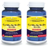 Pachet Complex Forte (Ca+Mg+Se+Si+Zn) cu Vitamina D3 2000UI 60cps+60cps (50% reducere la al doilea produs)