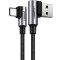 Cablu Date si Incarcare USB-A - USB-C UGREEN US176 Angled, 60W, 2m, Negru