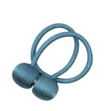 Cumpara ieftin Prindere magnetica verde petrol pentru perdele si draperii, 44 x 3 cm, snur textil impletit din poliester, magnet puternic, reutilizabila, accesoriu d