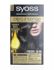 Vopsea de par permanenta fara amoniac Syoss Color Oleo Intense 4-50 Stone Brown foto