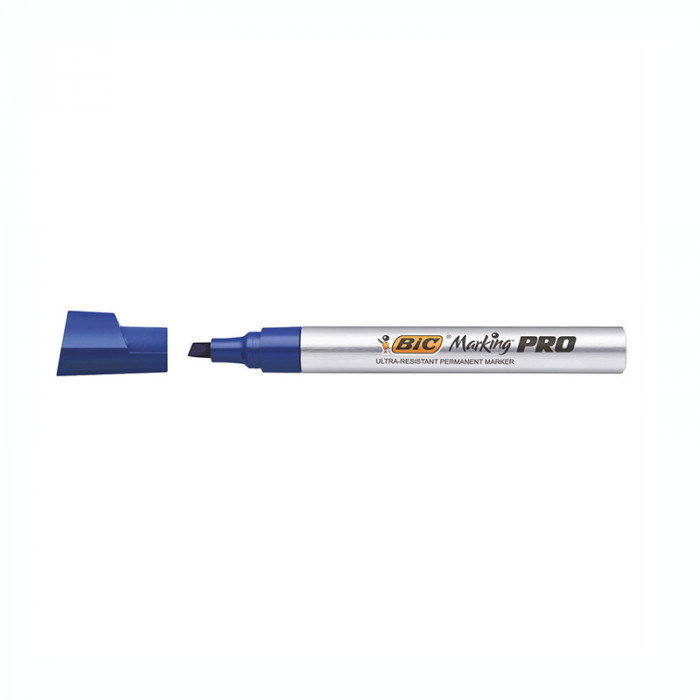 Marker permanent Bic Marking Pro, varf tesit albastru 6373