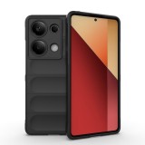 Husa pentru xiaomi redmi note 13 pro 5g / poco x6, antisoc, margini striatii, magic shield, black