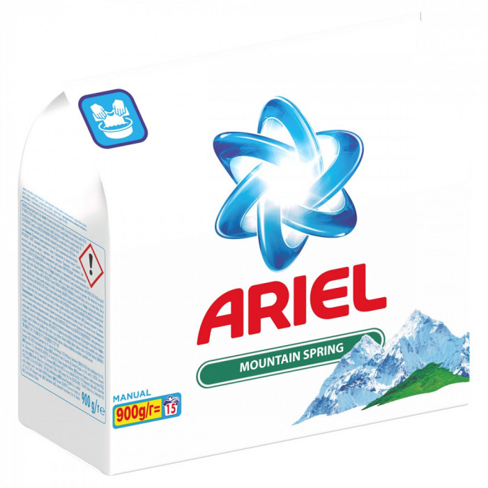 Detergent Manual Pudra Pentru Rufe, Ariel, Montain Spring, 900g