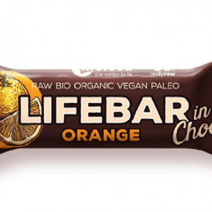 Lifebar baton cu portocale in ciocolata raw bio 40g