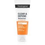 Neutrogena Clear &amp; Defend 0.5% Salicylic Acid cremă hidratantă oil free 50 ml