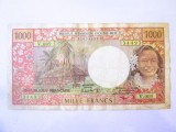 Rară! Polinezia Franceză-Papeete/Tahiti 1000 Francs 1985,bancnota din imagini la cel mai mic preț,cu 50 lei mai ieftina dec&acirc;t celelalte de pe site!