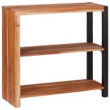 VidaXL Bibliotecă Maro, Negru 80 x 30 x 110 cm Lemn Solid de Acacia