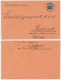 1917 Germania ocupatia in ROMANIA plic loco expediat in Bucuresti, francat cu timbru cu supratipar MViR