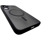 Husa spate TPU negru cu plastic gri semitransparent, magnet, pentru Samsung Galaxy A55 5G