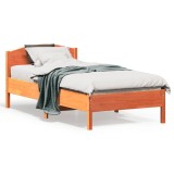 VidaXL Cadru pat fără saltea, maro ceruit, 90x190 cm, lemn masiv pin