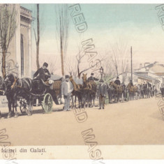 1930 - GALATI, statia de trasuri, Romania - old postcard - used