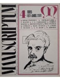 Al. Oprea - Manuscriptum 4/1985, (61) anul XVI (Editia: 1985)