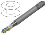 Cablu U/UTP 6A 4x2 23AWG LSZH gri 305m &Oslash;7,2mm