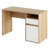 Cumpara ieftin Birou DTD stejar sonoma alb Bili 120x53x75.5 cm