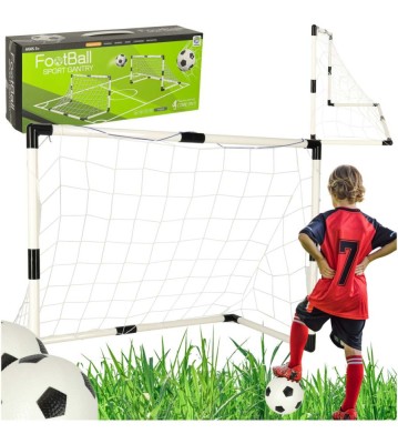 Set 2 porti de fotball 2 &amp;icirc;n 1 pentru copii cu minge si pompa, 95x48x70cm foto