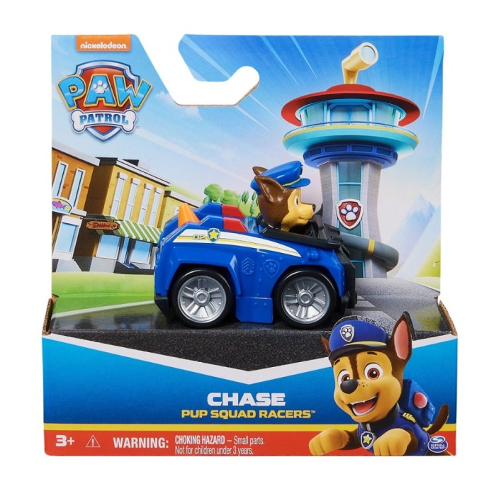 PATRULA CATELUSILOR PUP SQUAD RACERS VEHICUL CU FIGURINA CHASE SuperHeroes ToysZone