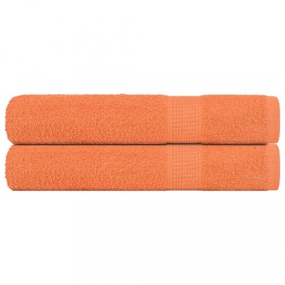 vidaXL Prosoape pentru saună 2 buc Portocaliu 360 g/m&amp;sup2; 100% bumbac 136911 foto