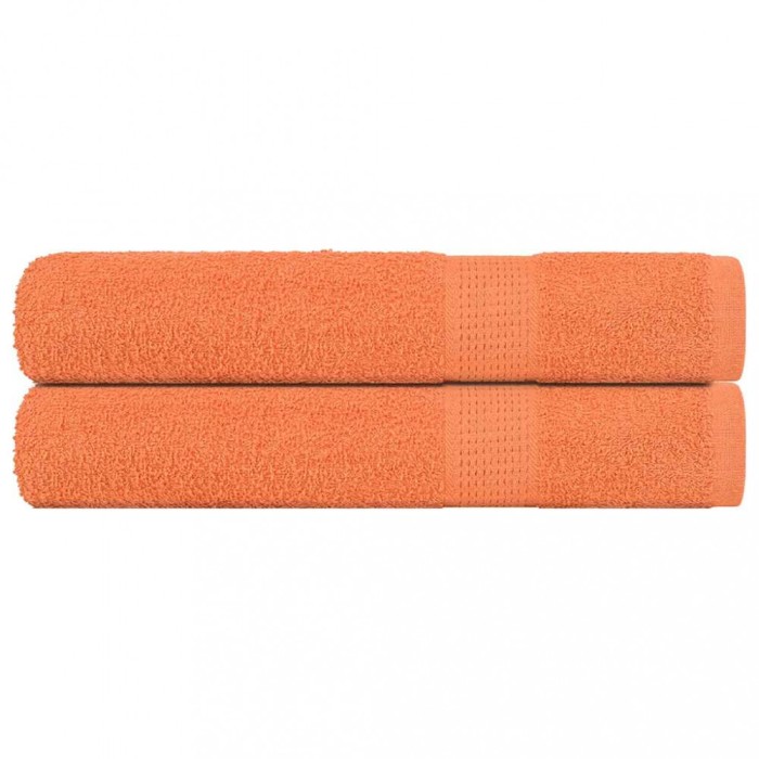vidaXL Prosoape pentru saună 2 buc Portocaliu 360 g/m&sup2; 100% bumbac 136911
