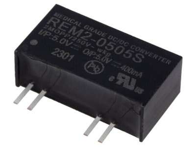 Convertor DC/DC 2W 5V 400mA SIP8 REM2-0505S foto