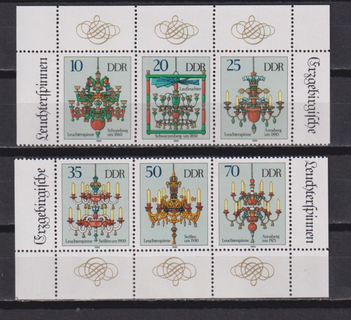 GERMANIA DEMOCRATA AVIATIE 1989 MI 3289-3294 MNH