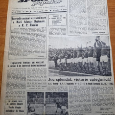 sportul popular 30 aprilie 1962-fotbal romania-iugoslavia 4-1,dinamo pitesti