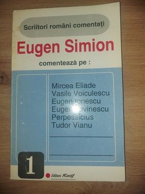 Eugen Simion comenteaza pe Mircea Eliade,Vasile Voiculescu foto