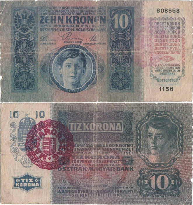 1915 ( 2 I ), 10 korona ( P-19a ) - Ungaria