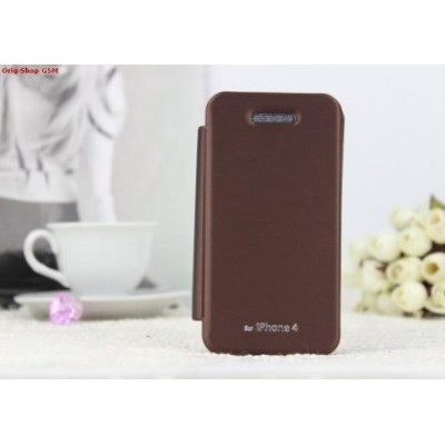 Husa Mercury Techno Flip Apple iPhone 4/4S Brown Blister foto