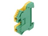 Conector Șine 10mm2 1 Pista 2 Borne Galben-Verde