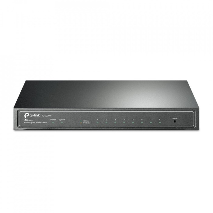 Switch 8-Porturi 10/100/1000Mbps Gigabit Smart Switch, TP-LINK &quot;TL-SG2008&quot;