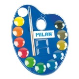 Paletă Milan de 12 discuri de acuarelă de dimensiuni &Oslash; 25 mm cu pensulă - ***