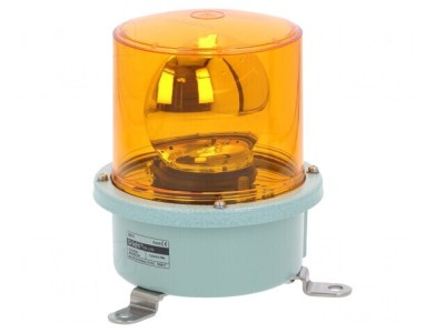 Semnalizator luminos rotativ ambră 24VDC IP66 foto