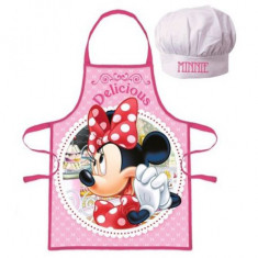 Set sort si boneta de bucatarie pentru copii Minnie Mouse