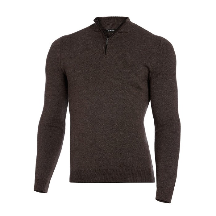 Pulover bărbați slim maro PL017