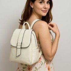 Rucsac de damă cu design minimalist - Piele ecologică, Design modern elegant cu multiple compartimente, 22x26x15 cm