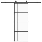 Cumpara ieftin Usa glisanta cu set de feronerie neagra 76x205 cm Sticla ESG