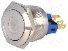 Intrerupator anti-vandalism, ON-(ON), &Oslash;22mm, ONPOW - GQ22-11D/B/24V