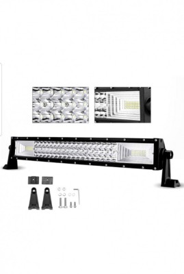 LED Bar 7D 324W 12V-24V, 55 Cm, TRI-row, Spot &amp;amp; Flood Combo Beam foto