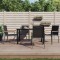 vidaXL Set mobilier de grădină, 5 piese, negru, textilenă și oțel