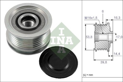 INA 535 0170 10 Sistem roata libera, generator foto