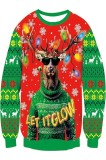 Tricou de Crăciun stilat pentru bărbați și femei, pulover cu m&acirc;neci lungi, mărimea XL