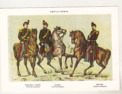 bnk cp Uniformele armatei romane la 1877 - vederi necirculate foto