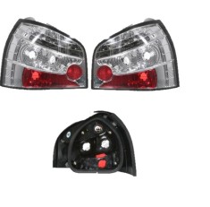 Set stopuri tuning AUDI A3 (8L), 01.1996-04.2003, Taiwan, partea stanga+dreapta, LED; transparent, argintiu;