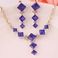 Set bijuterii fashion Blue Crystal foto