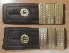 C1 CP 1 - Grade militare - pentru haina piele - comunism RSR - plutonier adjutant chimie militara