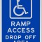 Accessible Ramp Access Drop Off Sign